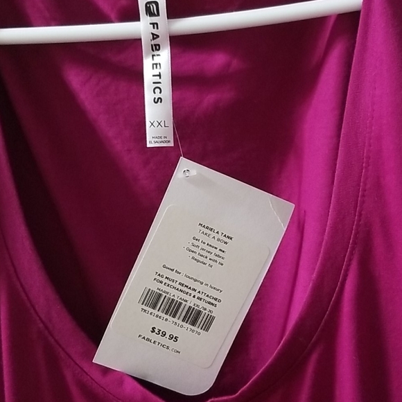 Fabletics Mariela Take a Bow open back tank sz XXL - Picture 3 of 3